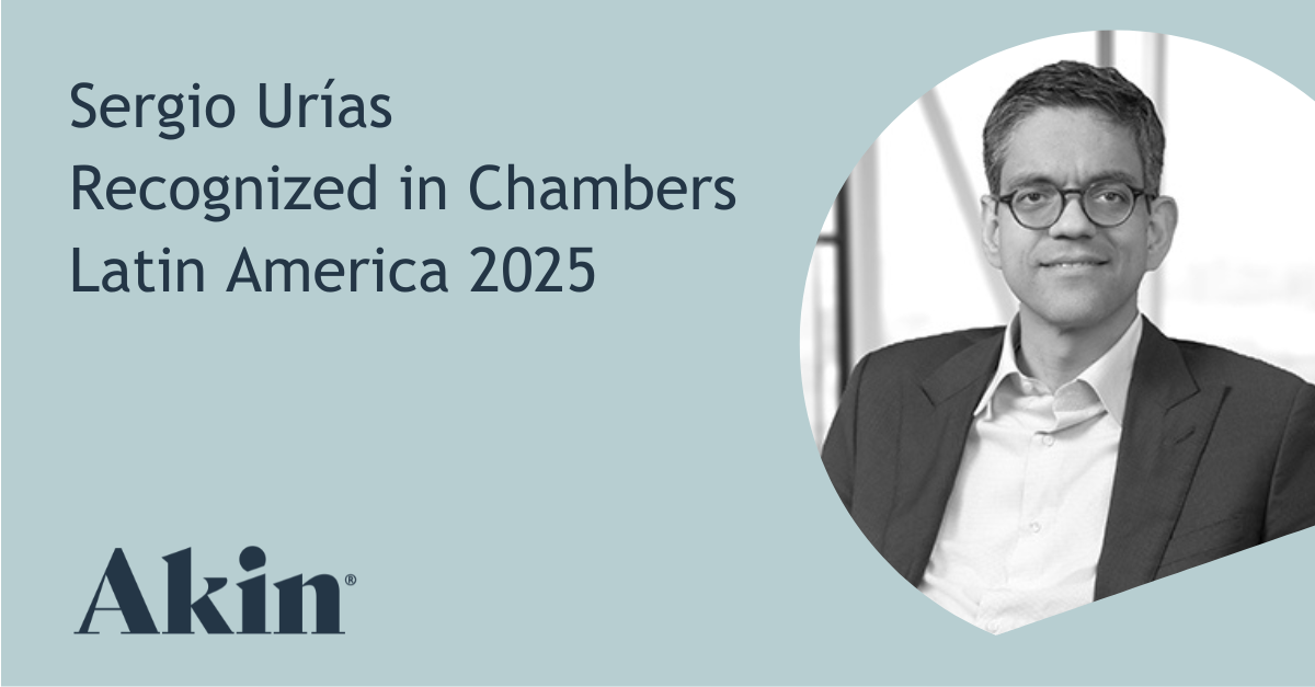 Sergio Urías reconocido en Chambers Latin America 2025